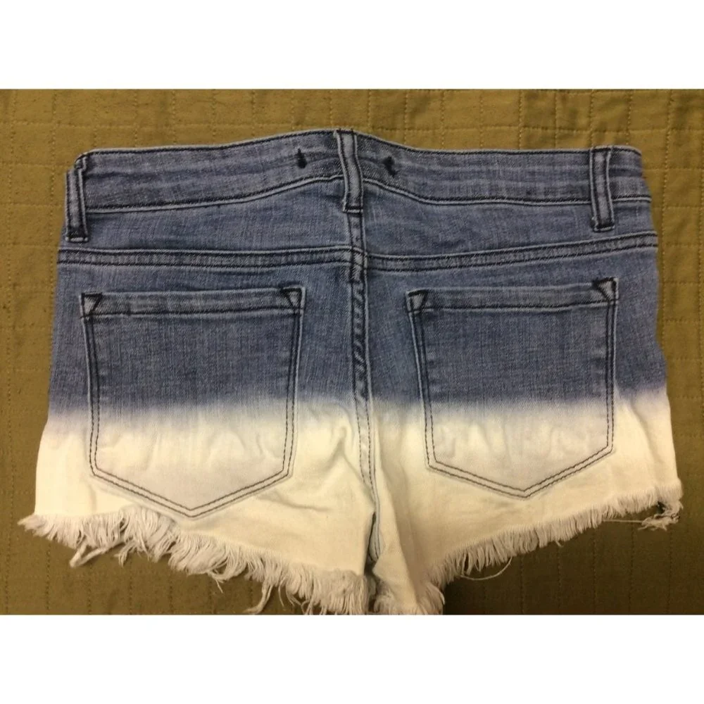 Klique B Bleach Dyed Jean Cutoff Shorts Small